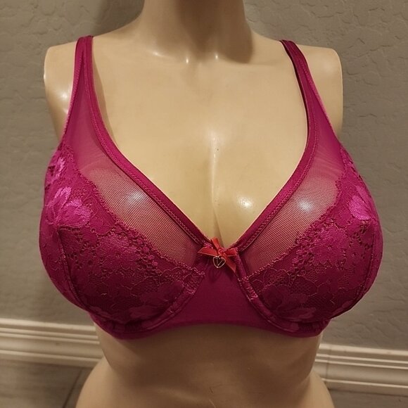Victoria's Secret Other - Body By Victorias Secret Unlined Demi Bra 34DDD Pink Underwire